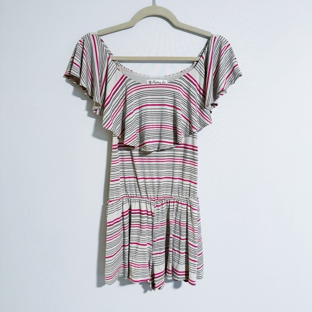 Fighting Eel - Tan Ruffle Romper